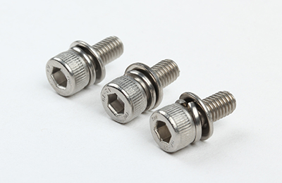 不銹鋼 內(nèi)六角圓柱頭（滾花）帶平、彈墊組合螺釘 DIN912三組合