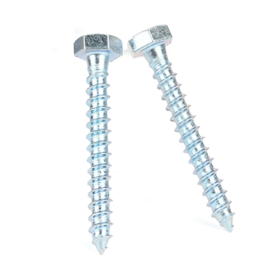 碳鋼藍(lán)白鋅六角頭木牙全牙螺釘DIN571